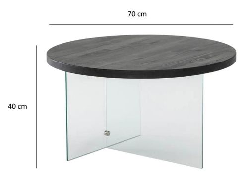 купить Журнальный столик Trendy Serenity, Antracit, Transparent в Кишинёве 