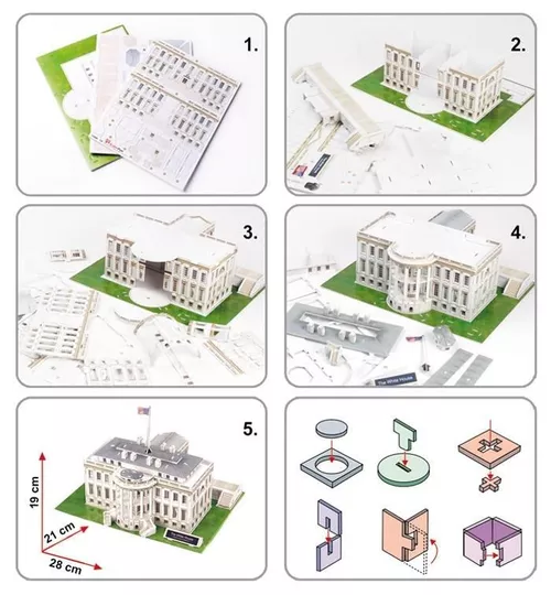 купить Конструктор Cubik Fun 3C060h 3D Puzzle The White House в Кишинёве 
