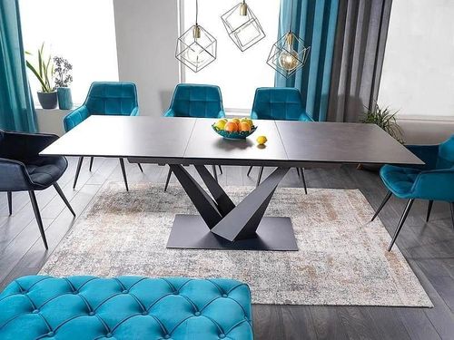 купить Стол Signal Sorento 160(220)x90 ceram.ciemn szar/czarny mat в Кишинёве 