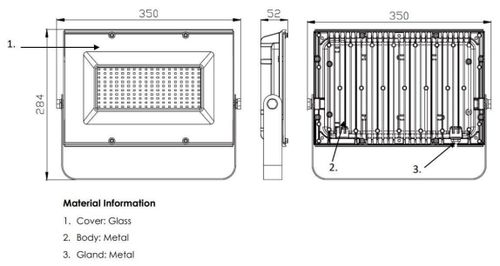 купить Прожектор Toshiba 00173324 Светодиодный прожектор IP65, 200 Вт, 6500 К (белый) в Кишинёве 