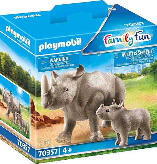 купить Игрушка Playmobil PM70357 Rhino with Calf в Кишинёве 