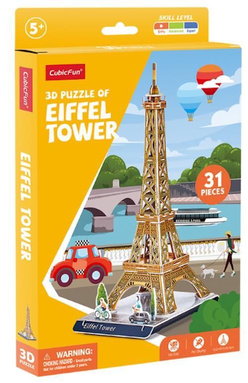 купить Конструктор Cubik Fun W3195h 3D puzzle Turnul Eiffel, 31 elemente в Кишинёве 