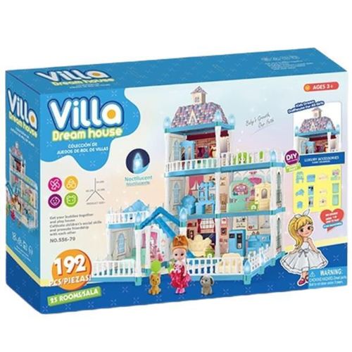 cumpără Căsuță pentru păpuși Essa 556-79 Vila Visurilor + accesorii cu iluminare de noapte, 192elem în Chișinău 