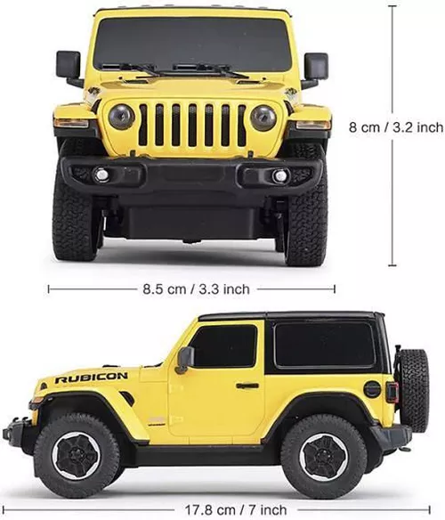 cumpără Jucărie cu telecomandă Rastar 79500 1:24 JEEP Wrangler JL, galbena, 50622 în Chișinău 