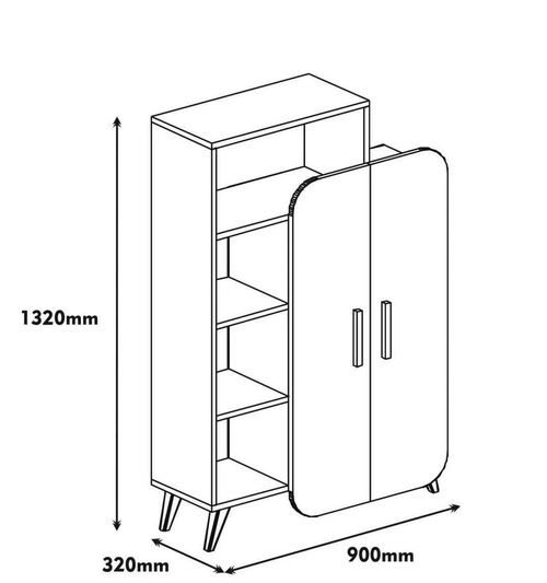 cumpără Raft de birou Trendy Forma, Alb 90x132x32cm, raft de carti în Chișinău 