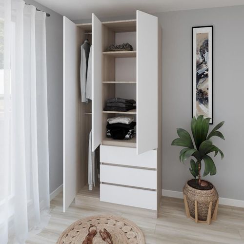 купить Шкаф Smartex (15862) N15 100cm St.Deschis+Alb в Кишинёве 