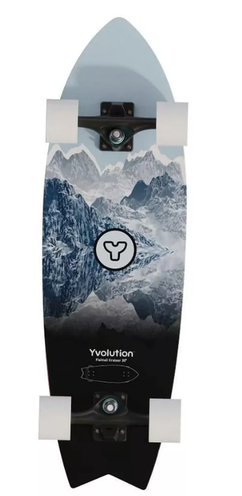 купить Скейтборд Yvolution YS48B2 Fishtail Cruiser skateboard 76cm, blue в Кишинёве 