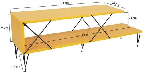 купить Тумба напольная для TV Trendy Strada Galben, 120x40x30cm (GTR000211) в Кишинёве 