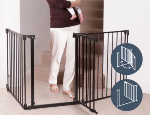 купить Детская безопасность Dreambaby G9435GB Discovery 3 Panel Adapta gate black (ворота) в Кишинёве 