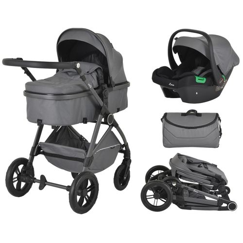 cumpără Сărucior pentru copii Moni Lara Grey, 3in1 transformabil în Chișinău 