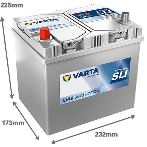 купить Автомобильный аккумулятор Varta 60AH 540A(JIS) клемы 1 (232x173x225) S4 025 (560411054K262) в Кишинёве 