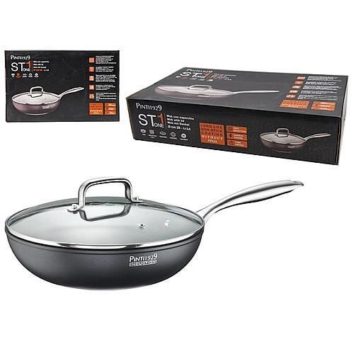 купить Сковорода Pinti 54984 WOK St1 28cm, inductie, cu capac в Кишинёве 