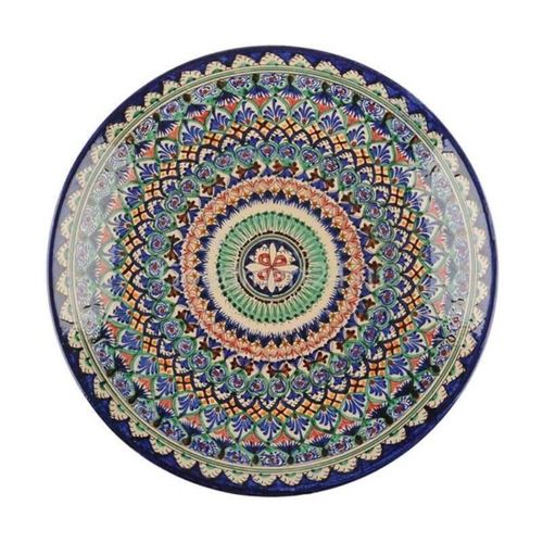 cumpără Farfurie Rishtan Ceramic Lyagan Mehrob 34cm, pictata manual, ceramica în Chișinău 