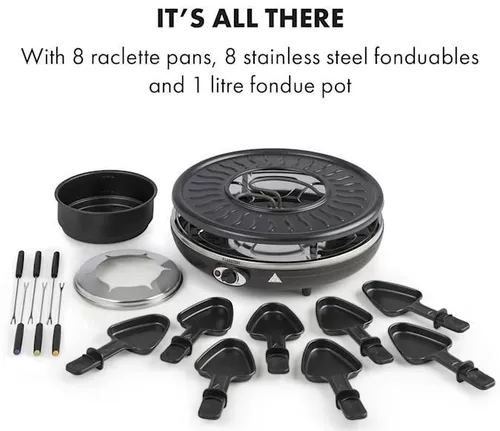 купить Товар для пикника Klarstein Гриль с раклетом и фондю Fonduelette Black в Кишинёве 