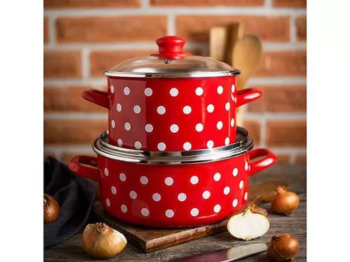 купить Кастрюля Metalac 51670 эмалированная Classic 24cm, 6.75l, крышка стекло в Кишинёве 