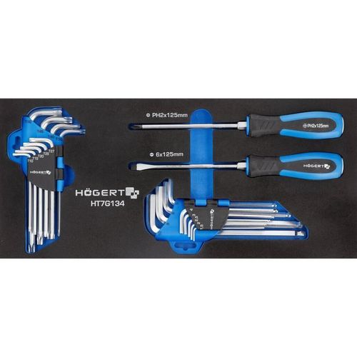 cumpără Set de unelte de mână Hoegert HT7G134 набор отверток и L-образных ключей HEX и TORX, 20 предм. în Chișinău 
