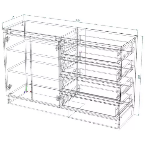 купить Комод Smartex (16108) Т2 140cm Kashemir в Кишинёве 