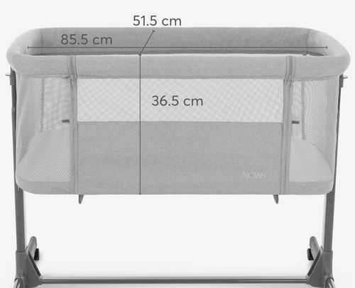 cumpără Țarc Kikka Boo 31003020093 Noah Light Grey, co-sleeper în Chișinău 