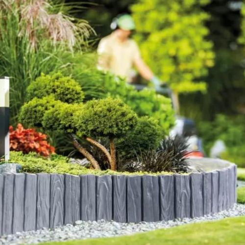 купить Декор для сада Hydro S Gard decorativ plastic Lemn, H=130mm, L=2.32m, Antracit (0640399) в Кишинёве 