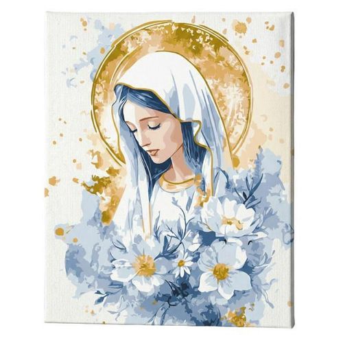 купить Картина по номерам Ideyka KHO2572 40x50cm Eco, Maria Cereasca cu vopsele metalic extra в Кишинёве 