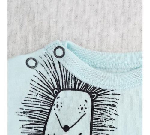 купить Детская одежда Minikin 242290368 Hedgehog Лонгслив голубой с рисунком 3-6мес (68см) в Кишинёве 