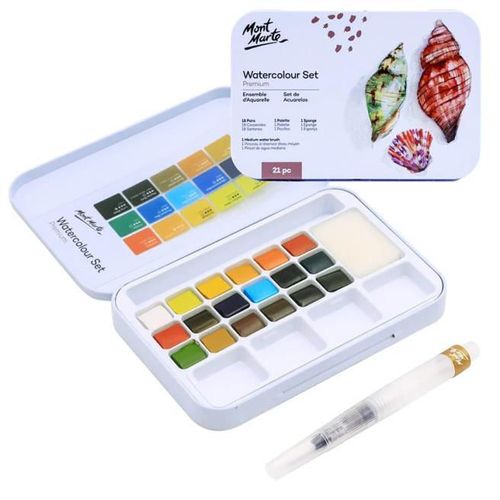 cumpără Set de creație Mont Marte PMHS0066 Set acuarela in cutie metalica, 18 culori în Chișinău 