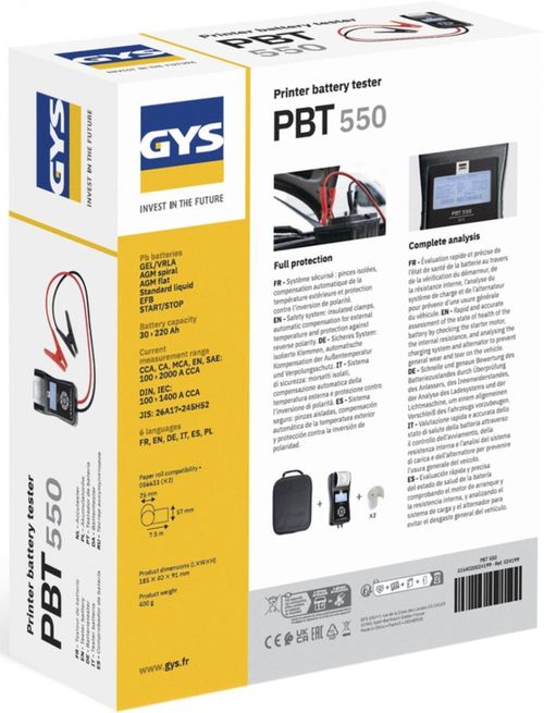 cumpără Instrument de măsură GYS 024199 PBT550 Тестер аккумуляторный с встроенным принтером în Chișinău 
