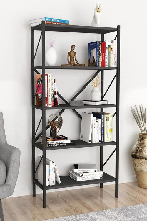 купить Офисный стеллаж Fabulous Shelves Metal 5 секции Anthracite в Кишинёве 