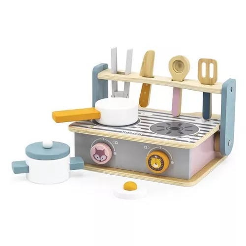купить Игрушечная кухня и посуда Viga 44032 Foldable Stove BBQ в Кишинёве 