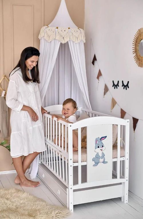 cumpără Pătuț Kuzya Iepuras cu sertar (ivory) în Chișinău 