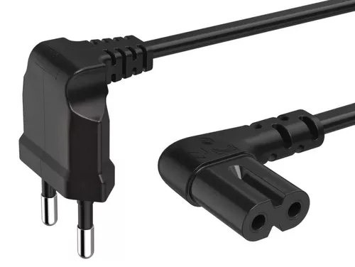 cumpără Cablu pentru AV Hama 223284 Power Cable Angled Bi Sides Euro Plug AC C7 3m în Chișinău 