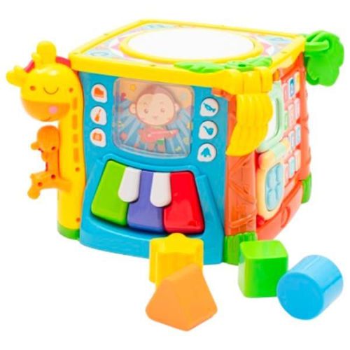купить Музыкальная игрушка Baby Mix 53211 Двухцветный динамический бубен, желтый в Кишинёве 