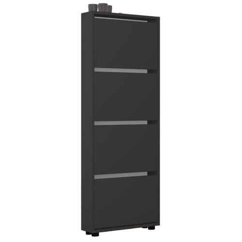 cumpără Raft pentru încălțăminte Mobildor-Lux Leo Slim 100x16x164H cm Anthracite în Chișinău 