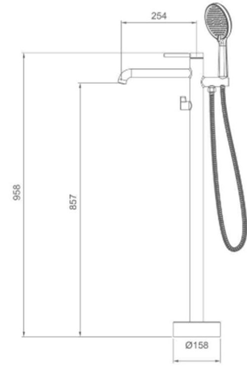 cumpără Baterie pentru cadă Gappo G3006-9 Grafit cada Freestanding în Chișinău 