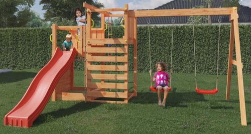 купить Детская площадка Fungoo CLIMBING STAR-3 teak painted в Кишинёве 
