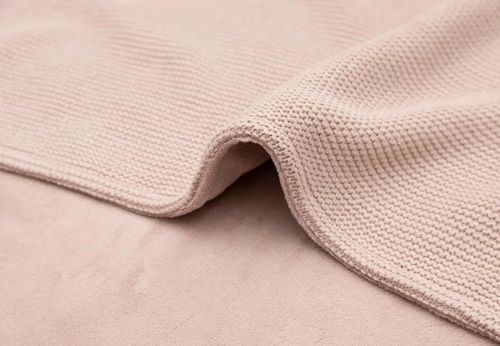 cumpără Lenjerie de pat pentru copii Jollein 517-511-67068 Paturica Basic Knit Wild Rose/Fleece, 75x100cm în Chișinău 