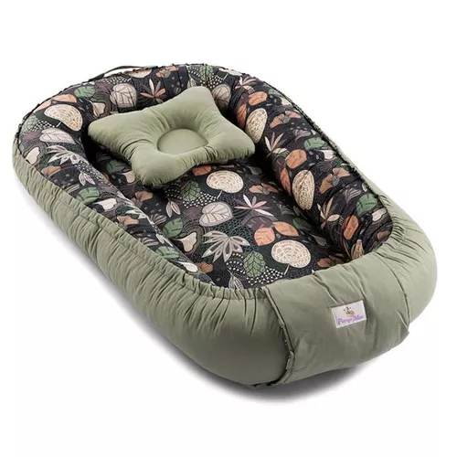 cumpără Cocon pentru bebelusi PernaMea Babynest Green Leaves (PM.100927/27) în Chișinău 