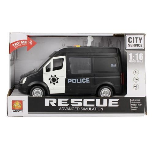 cumpără Mașină Wenyi WY590C Masina cu inertie 1:16 "Police Van" neagra (lumini,sunete) în Chișinău 