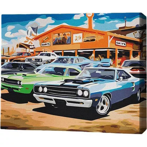 cumpără Tablou pe numere BrushMe MG0025FC 40х50cm (fără cutie) Mașini retro în Chișinău 