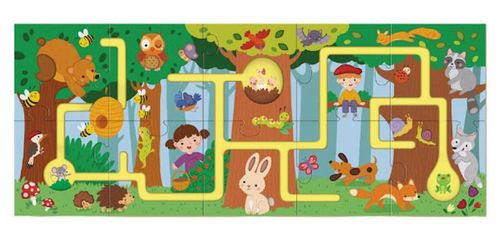 cumpără Puzzle Dodo 300585 Puzzle-labirint Călătoria mea prin pădure, 10 el. în Chișinău 