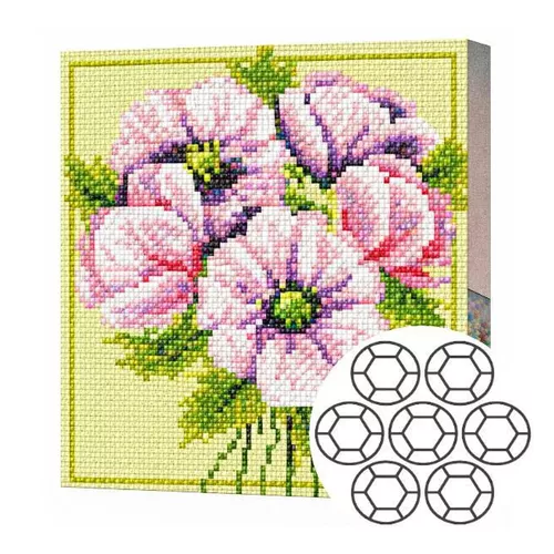 купить Картина по номерам Art Gallery BJ791 Mozaic cu diamante 20x20cm Violete delicate в Кишинёве 