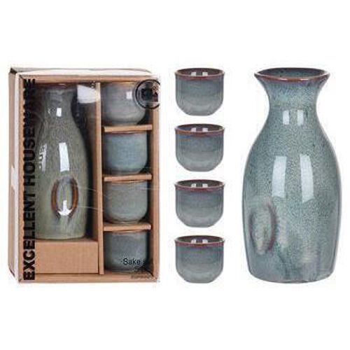 купить Посуда для напитков Excellent Houseware 47401 Набор для Саке керамика: кувшин 250ml, 4 чашки 50ml в Кишинёве 