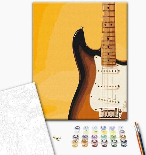 cumpără Tablou pe numere BrushMe BS53705 40x50 cm (în cutie) Chitară electrică în Chișinău 
