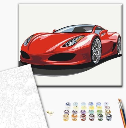 купить Картина по номерам BrushMe KBS0002FC 30x40 сm (fără cutie) Curse в Кишинёве 