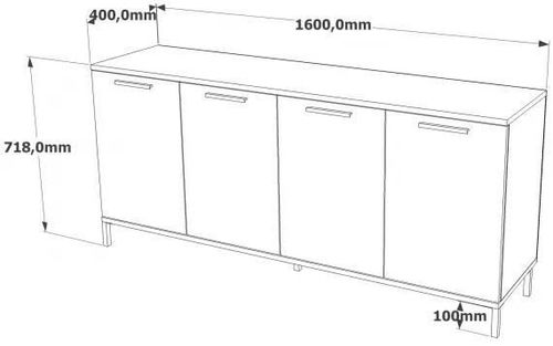 cumpără Comodă Trendy RL4-AA, 160x71x40cm (GTR001202) în Chișinău 