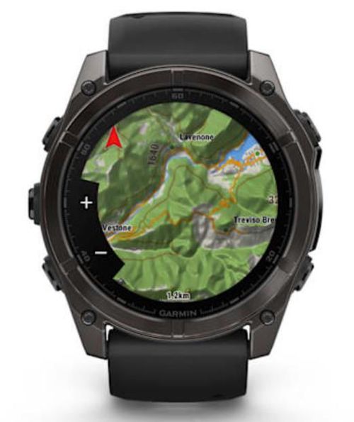 cumpără Ceas inteligent Garmin Fenix 8 – 51 mm, Sapphire, Carbon Gray DLC Titanium with Black (010-02905-21) în Chișinău 