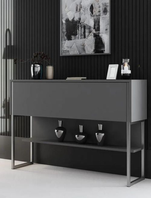 cumpără Masă Trendy Luxe, ArgintAntracit, 120x80x30cm (GTR005831) în Chișinău 