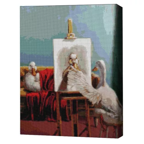 купить Картина по номерам BrushMe DBS1222FC Mozaic cu diamante 40x50сm (fără cutie) Rața-Atelier, Lucia Heffernan в Кишинёве 