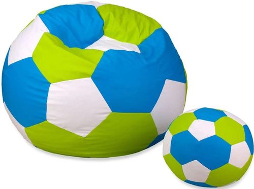 купить Кресло-мешок BeanBag BM6044, Mяч из экокожи Ares, XL, зеленый, белый, голубой в Кишинёве 
