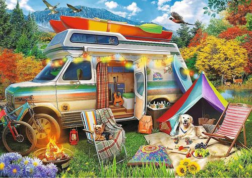купить Головоломка Trefl 37611 Puzzles 500 European Puzzle Championship Premium Plus Tea Time: Camper Van в Кишинёве 
